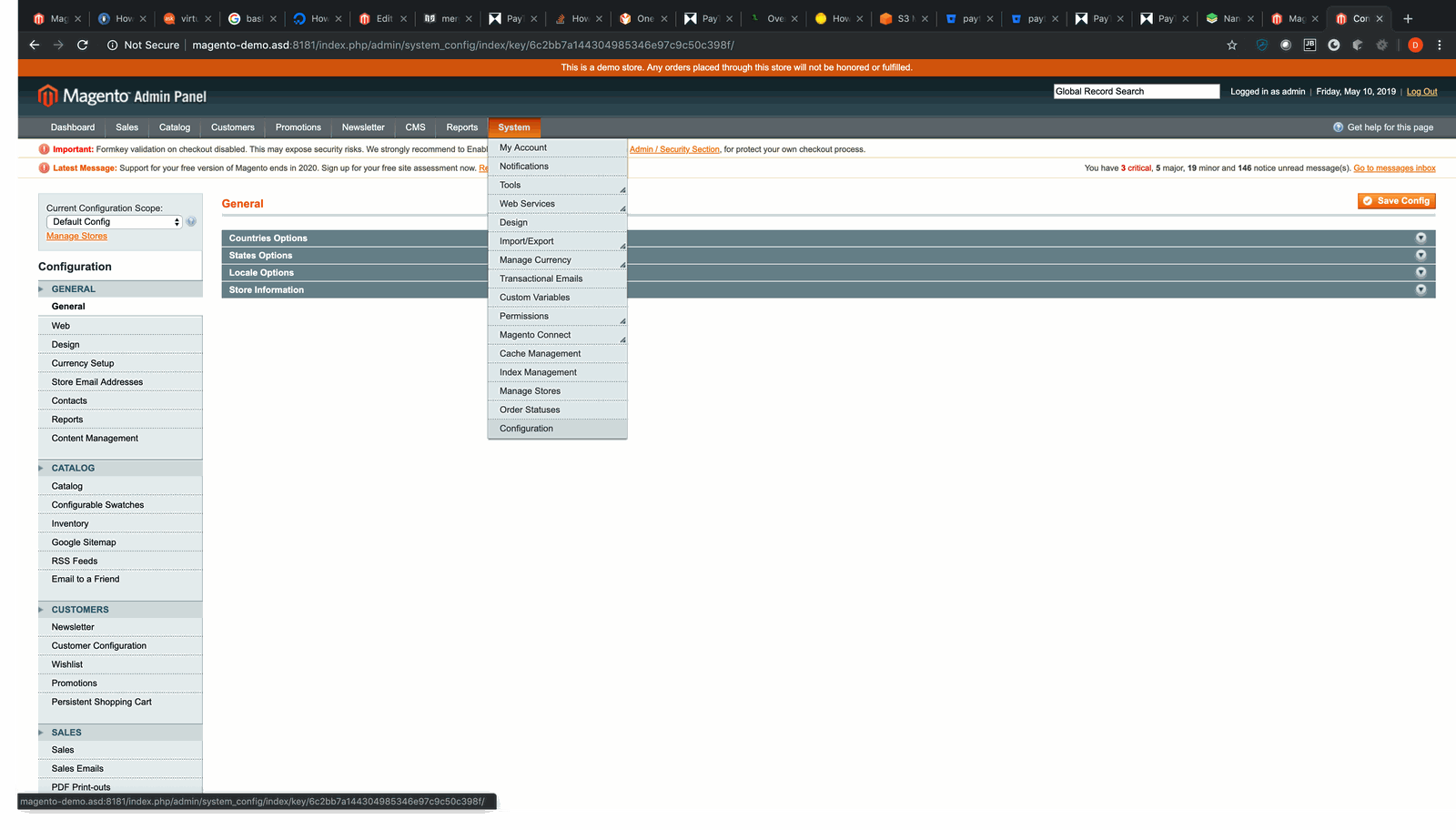System configuration