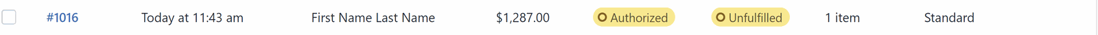 A PayTomorrow order in Shopify