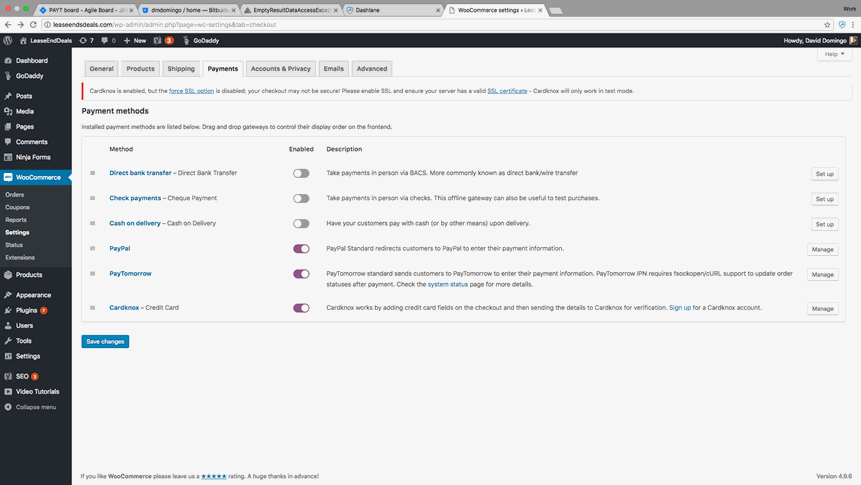 PayTomorrow settings, part 1
